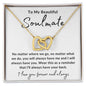 To My Beautiful Soulmate | Interlocking Hearts Necklace