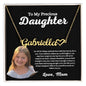 Heart Name Necklace/ To My Precious Daughter