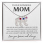 To Our Wonderful Mom / Custom Baby Feet Necklace with Birthstone