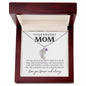 To Our Wonderful Mom / Custom Baby Feet Necklace with Birthstone