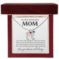 To Our Wonderful Mom / Custom Baby Feet Necklace with Birthstone