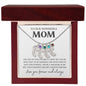 To Our Wonderful Mom / Custom Baby Feet Necklace with Birthstone