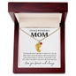 To Our Wonderful Mom / Custom Baby Feet Necklace with Birthstone