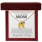 To Our Wonderful Mom / Custom Baby Feet Necklace with Birthstone