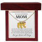 To Our Wonderful Mom / Custom Baby Feet Necklace with Birthstone
