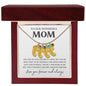 To Our Wonderful Mom / Custom Baby Feet Necklace with Birthstone