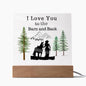 I Love You to the Barn and Back | Square Acrylic Plaque