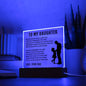 To My Daughter, Love Your Dad | Square Acrylic Plaque