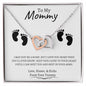 To My Mommy | From Your Tummy | Interlocking Hearts necklace