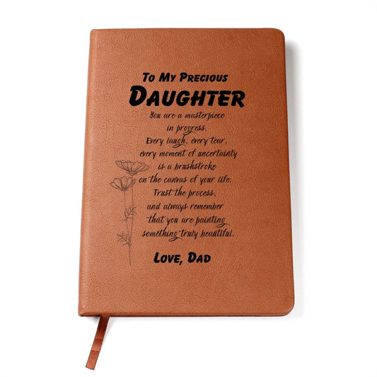 To My Precious Daughter / Graphic Leather Journal