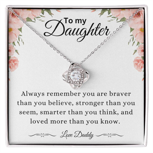 To My Daughter | Love Knot Necklace.