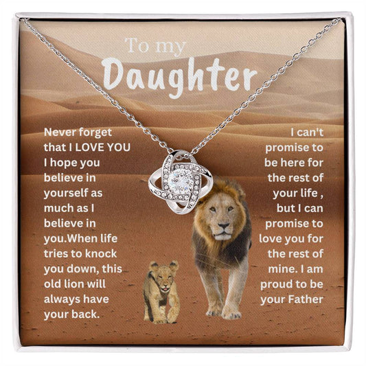 To My Daughter |  Love Knot Necklace