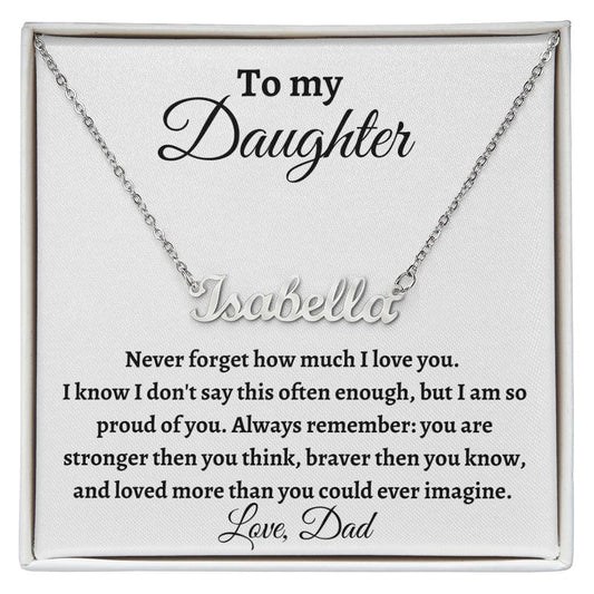 To My Daughter | Heart Name Necklace