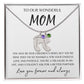 To Our Wonderful Mom /  Custom Baby Feet Necklace with Birthstone
