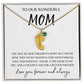 To Our Wonderful Mom /  Custom Baby Feet Necklace with Birthstone