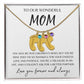 To Our Wonderful Mom /  Custom Baby Feet Necklace with Birthstone
