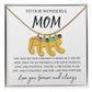 To Our Wonderful Mom /  Custom Baby Feet Necklace with Birthstone