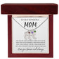 To Our Wonderful Mom /  Custom Baby Feet Necklace with Birthstone