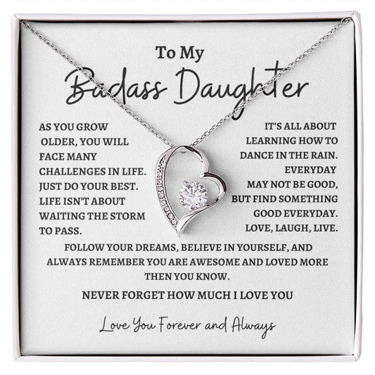 To My Badass Daughter | Forever Love Necklace