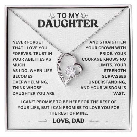 TO MY DAUGHTER , LOVE DAD | FOREVER LOVE NECKLACE