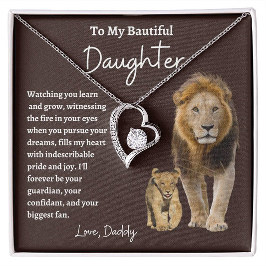 To My Beautiful Daughter | Forever Love Necklace