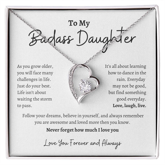 To My Badass Daughter | Forever Love Necklace