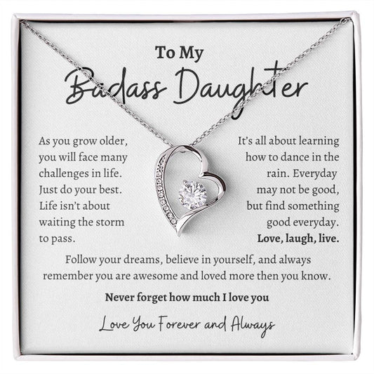 To My Badass Daughter | Forever Love Necklace